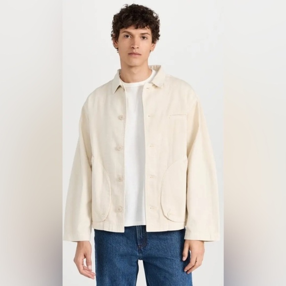 John Elliott Cotton Chore Jacket Coat Made in Japan , size 5 (XXL) Cream